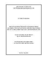 Một số giải pháp nhằm đẩy mạnh hoạt động huy động vốn tại ngân hàng TMCP đầu tư và phát triển việt nam   chi nhánh hưng yên 