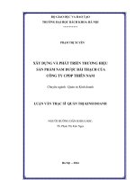 Xây dựng và phát triển thương hiệu sản phẩm nam dược bài thạch của công ty CPDP thiên nam 