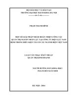 Một số giải pháp nhằm hoàn thiện công tác quản trị nguồn nhân lực tại công ty điện lực nam định trong điều kiện tái cơ cấu ngành điện việt nam 