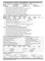 VOCABULARY 6: MONEY AND SHOPPING – PRACTICE TEST No. 2