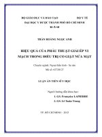 HIỆU QUẢ CỦA PHẪU THUẬT GIẢI ÉP VI MẠCH TRONG ĐIỀU TRỊ CO GIẬT NỬA MẶT