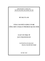 Nâng cao chất lượng đội ngũ cán bộ công chức cơ quan tỉnh đoàn quảng ninh 