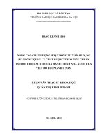 Nâng cao chất lượng hoạt động tư vấn áp dụng hệ thống quản lý chất lượng theo tiêu chuẩn ISO 9001 cho các cơ quan hành chính nhà nước của viện đo lường việt nam 