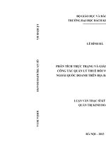 Phân tích thực trạng và giải pháp hoàn thiện công tác quản lý thuế đối với doanh nghiệp ngoài quốc doanh trên địa bàn tỉnh nam định  