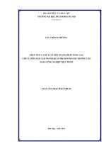 Phân tích và đề xuất một số giải pháp nâng cao chất lượng đào tạo ngành quản trị kinh doanh trường cao đẳng công nghiệp thực phẩm  