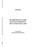 Một số biện pháp nâng cao hiệu quả sản xuất kinh doanh của công ty cổ phần xi măng la hiên 