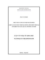 Phân tích và đề xuất một số giải pháp chiến lược để phát triển hệ thống kênh phân phối tại xí nghiệp xăng dầu quảng ninh đến năm 2020  