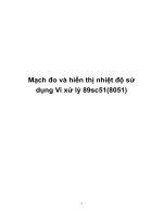 Mạch đo và hiển thị nhiệt độ sử dụng vi xử lý 89sc51(8051)