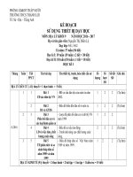 KẾ HOẠCH SỬ DỤNG THIẾT BỊ DẠY HỌC MÔN ĐỊA LÝ KHỐI 9