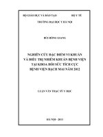 NGHIÊN CỨU ĐẶC ĐIỂM VI KHUẨN VÀ ĐIỀU TRỊ NHIỄM KHUẨN BỆNH VIỆN TẠI KHOA HỒI SỨC TÍCH CỰC BỆNH VIỆN BẠCH MAI NĂM 2012