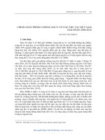 CHÍNH SÁCH PHÒNG CHỐNG NGUY CƠ UNG THƯ TẠI VIỆT NAM GIAI ĐOẠN 2000-2010