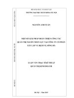 Một số giải pháp hoàn thiện công tác quản trị nguồn nhân lực tại công ty cổ phần xây lắp và dịch vụ sông đà 