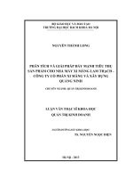 Phân tích và giải pháp đẩy mạnh tiêu thụ sản phẩm cho nhà máy xi măng lam thạch   công ty cổ phân xi măng và xây dựng quảng ninh  