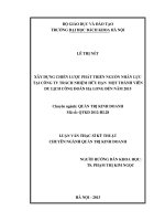 Xây dựng chiến lược phát triển nguồn nhân lực tại công ty trách nhiệm hữu hạn một thành viên du lịch công đoàn hạ long đến năm 2015 