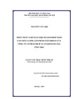 Phân tích và đề xuất một số giải pháp nâng cao chất lượng sản phẩm giàn khoan của công ty cổ phần dịch vụ cơ khí hàng hải PTSC mc  