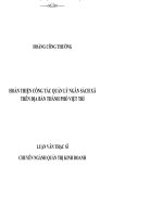 Hoàn thiện công tác quản lý ngân sách Xã trên địa bàn Thành Phố Việt Trì.