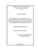 Phân tích hiệu quả tài chính dự án đầu tư xây dựng xưởng sản xuất nước ôxi già của tổng công ty phân bón và hóa chất dầu khí tại khu công nghiệp phú mỹ i, tỉnh bà ria vũng tàu 