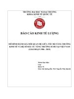 Mô hình kinh tế lượng về lý thuyết tăng trưởng kinh tế