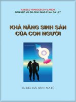KHẢ NĂNG SINH SẢN CỦA CON NGƯỜI