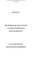 Phân tích hiệu quả dự án đầu tư xây dựng dự án trung tâm thương mại và dịch vụ dầu khí đà nẵng 