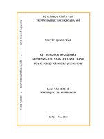 Xây dựng một số giải pháp nhằm nâng cao năng lực cạnh tranh của xí nghiệp xăng dầu quảng ninh  