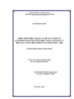 Phân tích thực trạng và đề xuất một số giải pháp tổn thất điện năng tại công ty điện lực long biên trong giai đoạn 20120   2020 