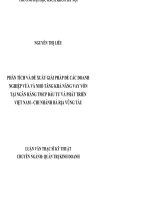 Phân tích và đề xuất giải pháp để các doanh nghiệp vừa và nhỏ tăng khả năng vay vốn tại ngân hàng TMCP đầu tư và phát triển việt nam   chi nhánh bà rịa vũng tàu  