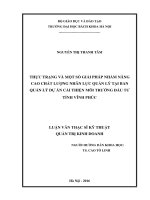 Thực trạng và một số giải pháp nhằm nâng cao chất lượng nhân lực quản lý tại ban quản lý dự án cải thiện môi trường đầu tư tỉnh vĩnh phúc  