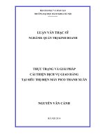 Thực trạng và giải pháp cải thiện dịch vụ giao hàng tại siêu thị điện máy pico thanh xuân 