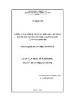 Nghiên cứu quá trình xây dựng, triển khai hệ thống ISO 9001 2008 tại công ty cổ phần tập đoàn chè tân cương hòa bình 