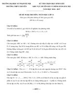 Đề thi duyên hải đồng bằng bắc bộ môn toán lớp 11 năm 2016   đề đề xuất trường đh sư phạm HN 