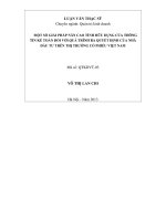 Một số giải pháp nâng cao tính hữu dụng của thông tin kế toán đối với quá trình ra quyết định của nhà đầu tư trên thị trường cổ phiếu việt nam 