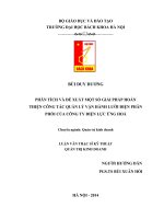 Phân tích và đề xuất một số giải pháp hoàn thiện công tác quản lý vận hành lưới điện phân phối của công ty điện lực ứng hòa 