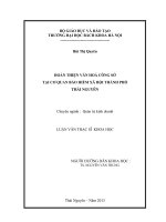 Hoàn thiện văn hóa công sở tại cơ quan Bảo hiểm xã hội thành phố Thái Nguyên