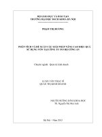 Phân tích và đề xuất các giải pháp nâng cao hiệu quả sử dụng vốn tại công ty 19 tháng 5 