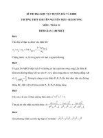 Đề thi duyên hải đồng bằng bắc bộ môn toán lớp 11 năm 2016   đề đề xuất trường THPT chuyên nguyễn trãi hải dương 