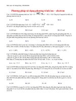 19 thi online   phương pháp sử dụng phương trình ion – electron 