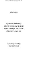 Một số đề xuất hoàn thiện công tác kế toán quản trị chi phí tại nhà máy nhuộm   tổng công ty cổ phần dệt may nam định 