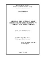 Nâng cao hiệu quả hoạt động môi giới chứng khoán tại công ty cổ phần chứng khoán dầu khí 