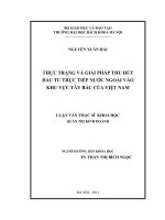 Thực trạng và giải pháp thu hút đầu tư trực tiếp nước ngoài vào khu vực tây bắc của việt nam  