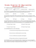 17 thi online   ôn tập crom – sắt – đồng và một số kim loại quan trọng   đề 2 