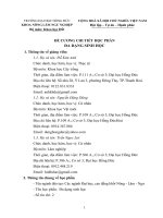 Đề cương chi tiết học phần đa dạng sinh học