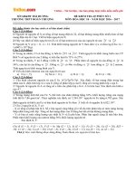 Đề kiểm tra 45 phút số 1 môn Hóa học lớp 10 trường THPT Đoàn Thượng, Hải Dương năm học 2016 - 2017