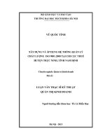 Xây dựng và áp dụng hệ thống quản lý chất lượng ISO 9001 2008 tại chi cục thuế huyện trực ninh tỉnh nam định 