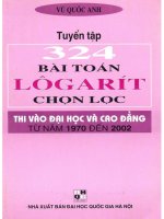Tuyển tập 324 bài toán logarit chọn lọc