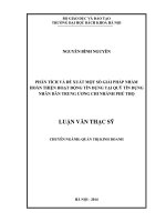 Phân tích và đề xuất một số giải pháp nhằm hoàn thiện hoạt động tín dụng tại quỹ tín dụng trung ương   chi nhánh phú thọ 