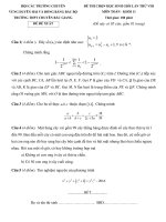 Đề thi duyên hải đồng bằng bắc bộ môn toán lớp 11 năm 2016   đề đề xuất trường THPT chuyên bắc giang 