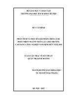 Phân tích và một số giải pháp chiến lược phát triển nguồn nhân lực cho trường cao đẳng công nghiệp nam định đến năm 2020 