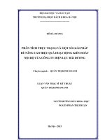 Phân tích thực trạng và một số giải pháp để nâng cao hiệu quả hoạt động kiểm soát nội bộ của công ty điện lực hải dương 