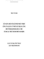 Xây dựng một số giải pháp hoàn thiện công tác quản lý thuế giá trị gia tăng đối với hộ kinh doanh cá thể ở chi cục thuế thành phố nam định 